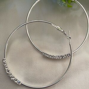 Elegant Silver Hoop Earrings